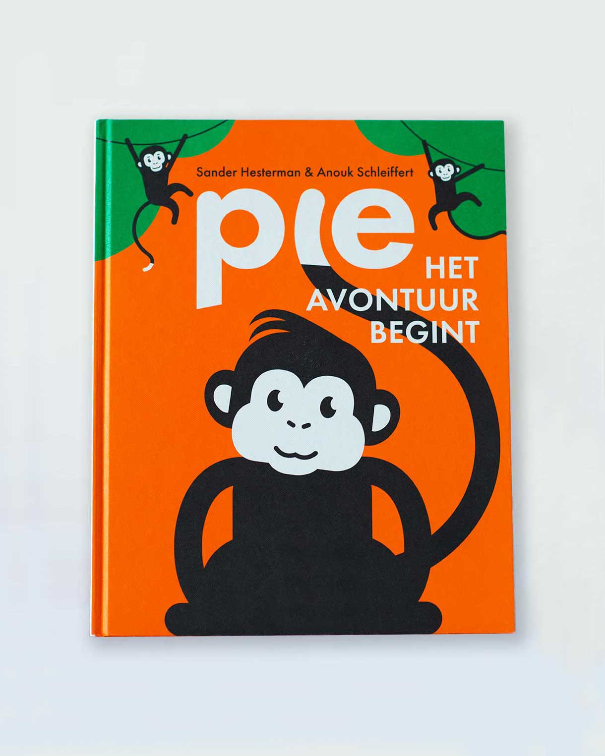 Aapje Pie Prentenboek Pie het avontuur begint, duurzaam, lokaal, contrastrijke illustraties en primaire en secundaire kleuren en interactief